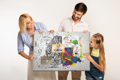 Nagy parafatábla Agy és kreativitás színes harmóniában