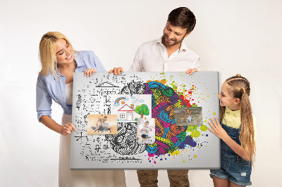 Nagy parafatábla Agy és kreativitás színes harmóniában