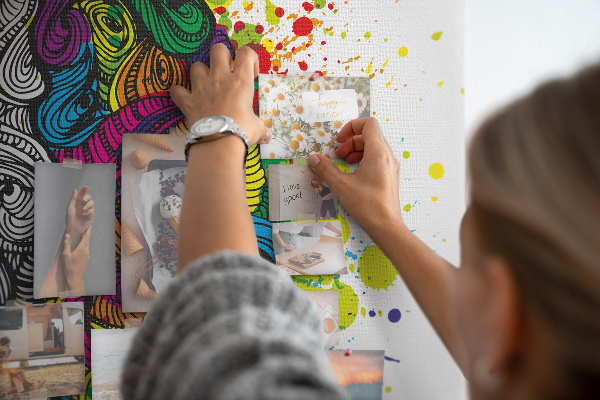 Nagy parafatábla Agy és kreativitás színes harmóniában