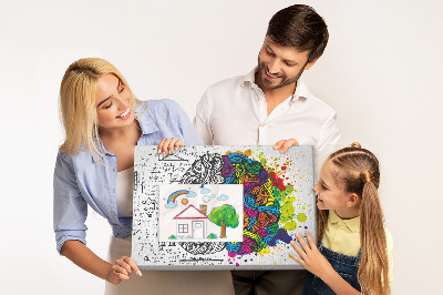 Nagy parafatábla Agy és kreativitás színes harmóniában