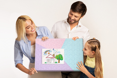 Színes parafatábla Pasztell formák geometriája színekben.