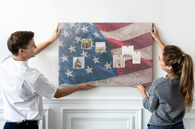 Parafatábla falra Amerikai zászló kiemelkedő csillagokkal.