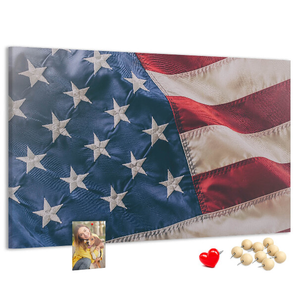 Parafatábla falra Amerikai zászló kiemelkedő csillagokkal.