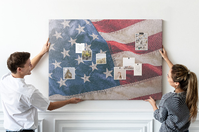Parafatábla falra Amerikai zászló kiemelkedő csillagokkal.