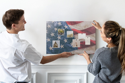 Parafatábla falra Amerikai zászló kiemelkedő csillagokkal.