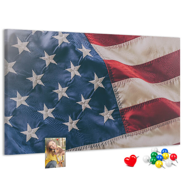Parafatábla falra Amerikai zászló kiemelkedő csillagokkal.