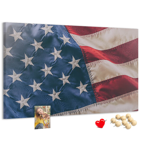 Parafatábla falra Amerikai zászló kiemelkedő csillagokkal.