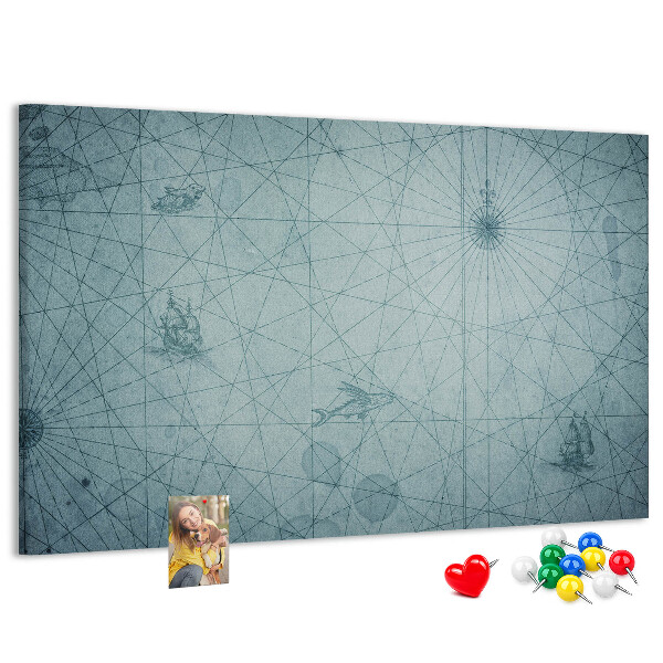 Nagy parafatábla Geometrikus mintázatú ősi térkép