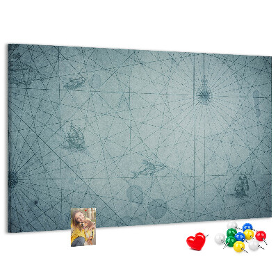 Nagy parafatábla Geometrikus mintázatú ősi térkép