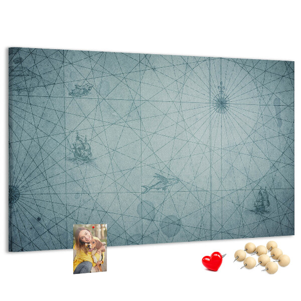 Nagy parafatábla Geometrikus mintázatú ősi térkép