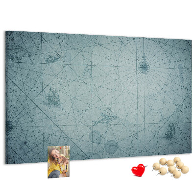 Nagy parafatábla Geometrikus mintázatú ősi térkép