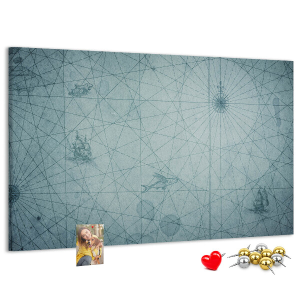 Nagy parafatábla Geometrikus mintázatú ősi térkép