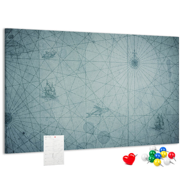 Nagy parafatábla Geometrikus mintázatú ősi térkép