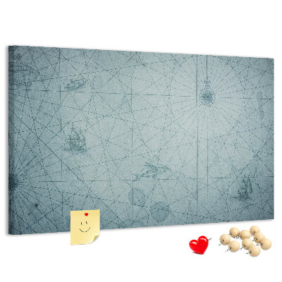 Nagy parafatábla Geometrikus mintázatú ősi térkép
