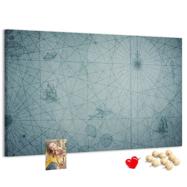 Nagy parafatábla Geometrikus mintázatú ősi térkép