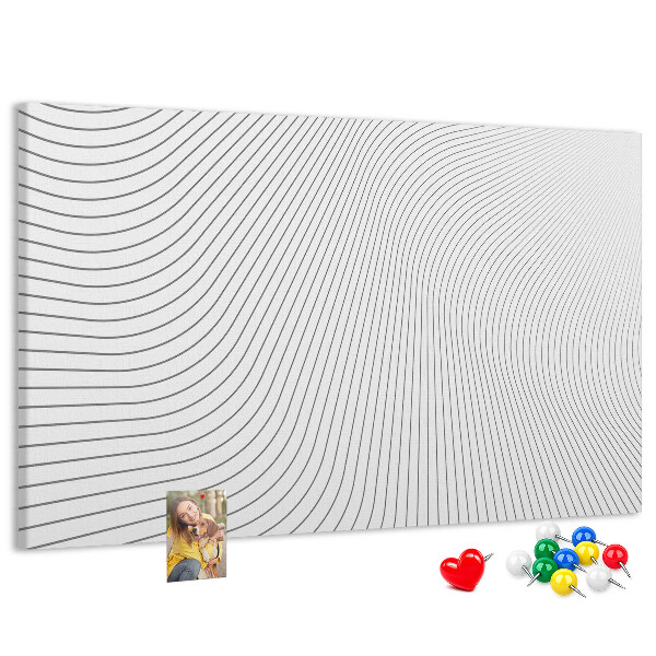 Nagy parafatábla Hullámos vonalak minimalista stílusban