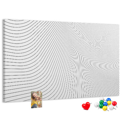 Nagy parafatábla Hullámos vonalak minimalista stílusban