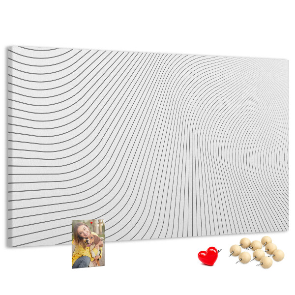 Nagy parafatábla Hullámos vonalak minimalista stílusban
