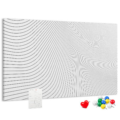Nagy parafatábla Hullámos vonalak minimalista stílusban