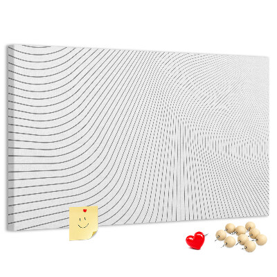 Nagy parafatábla Hullámos vonalak minimalista stílusban