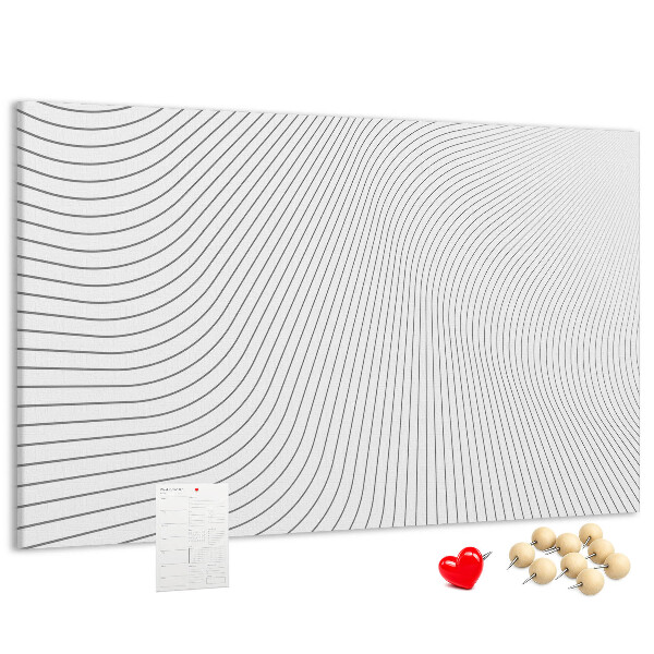 Nagy parafatábla Hullámos vonalak minimalista stílusban