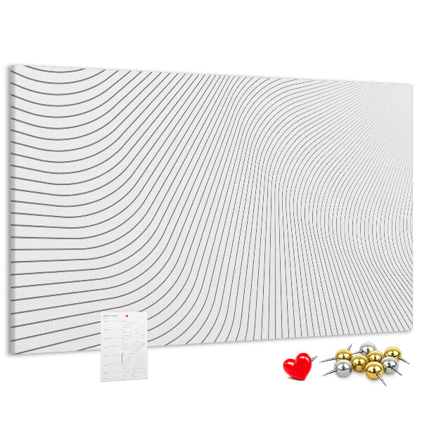 Nagy parafatábla Hullámos vonalak minimalista stílusban
