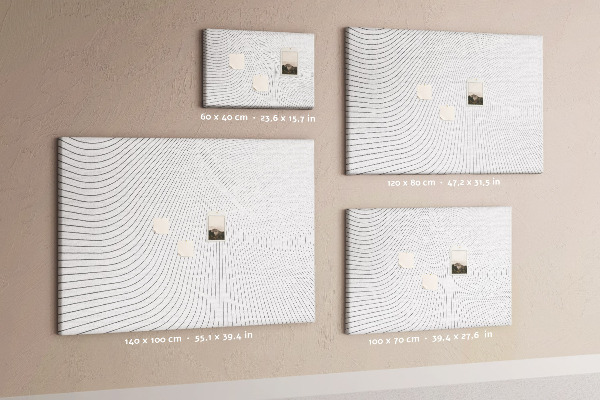 Nagy parafatábla Hullámos vonalak minimalista stílusban