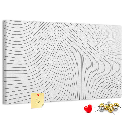 Nagy parafatábla Hullámos vonalak minimalista stílusban