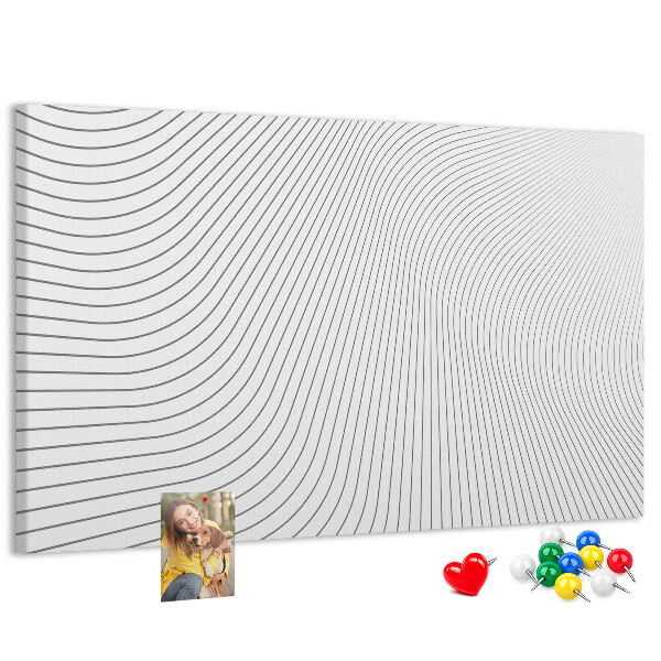 Nagy parafatábla Hullámos vonalak minimalista stílusban