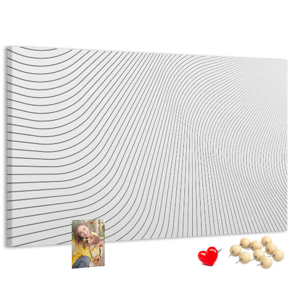 Nagy parafatábla Hullámos vonalak minimalista stílusban