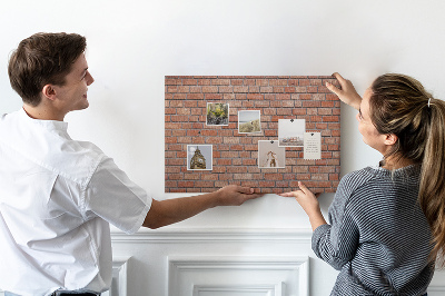 Színes parafatábla Meleg árnyalatú téglafal