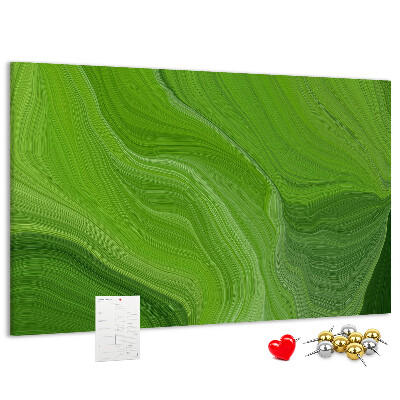 Parafatábla falra Zöld hullámok finom vonalakkal.