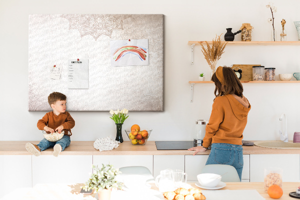 Színes parafatábla Egy finom mandala minta világos háttéren