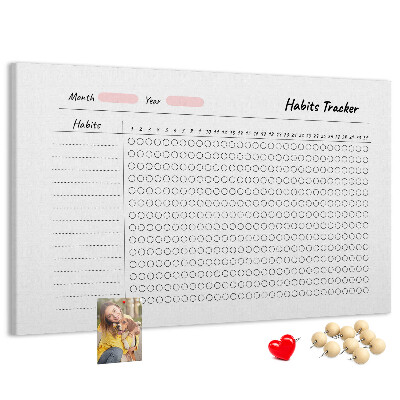 Parafatábla falra Szokáskövetés egyszerűen