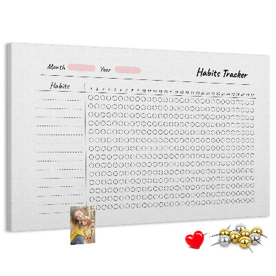 Parafatábla falra Szokáskövetés egyszerűen