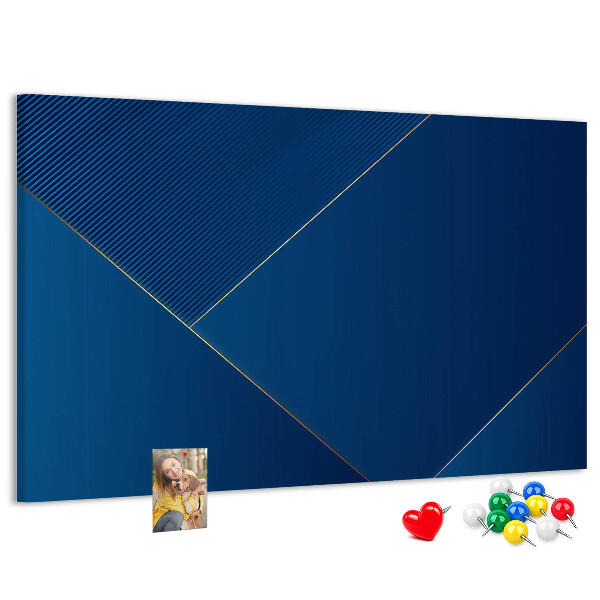 Nagy parafatábla Elegáns geometrikus minták kék árnyalatokban