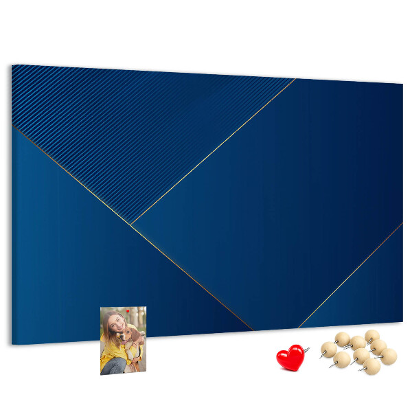 Nagy parafatábla Elegáns geometrikus minták kék árnyalatokban