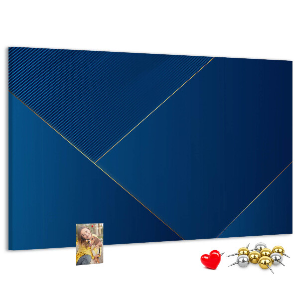 Nagy parafatábla Elegáns geometrikus minták kék árnyalatokban