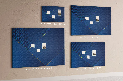 Nagy parafatábla Elegáns geometrikus minták kék árnyalatokban