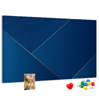 Nagy parafatábla Elegáns geometrikus minták kék árnyalatokban