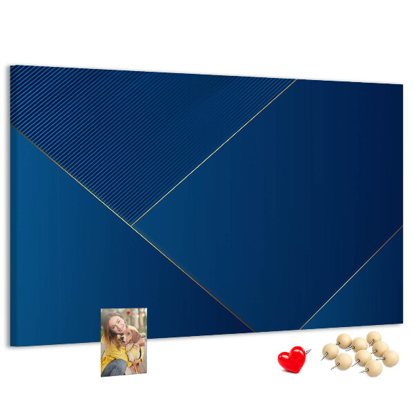 Nagy parafatábla Elegáns geometrikus minták kék árnyalatokban