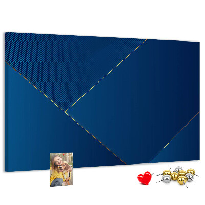 Nagy parafatábla Elegáns geometrikus minták kék árnyalatokban