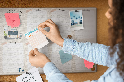Parafatábla falra Heti tervező minimalista dizájnnal