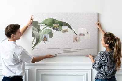 Parafatábla falra Finom levelek minimalista háttérrel