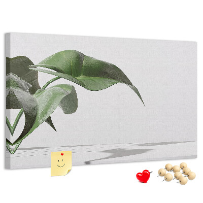 Parafatábla falra Finom levelek minimalista háttérrel