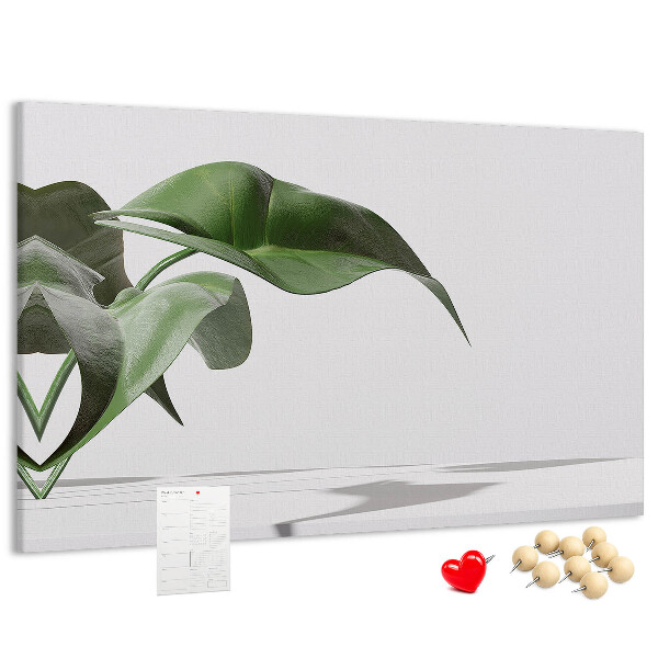 Parafatábla falra Finom levelek minimalista háttérrel