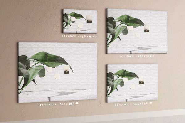 Parafatábla falra Finom levelek minimalista háttérrel