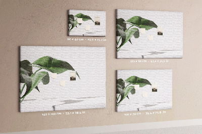 Parafatábla falra Finom levelek minimalista háttérrel