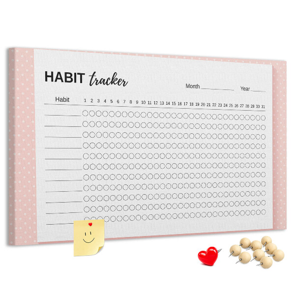 Színes parafatábla Szokáskövetés színes hátterekkel