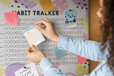 Parafatábla falra Trópusi minta levelekkel és pöttyökkel